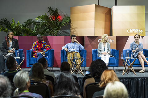 Mach moderates a panel discussion at Aspen Ideas: Climate